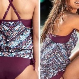 Athleta NWT Marrakesh Side Scrunch Tankini